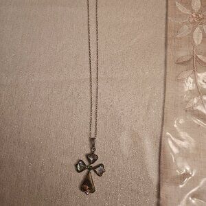 Mexican Sterling with Abalone Cross and Chain